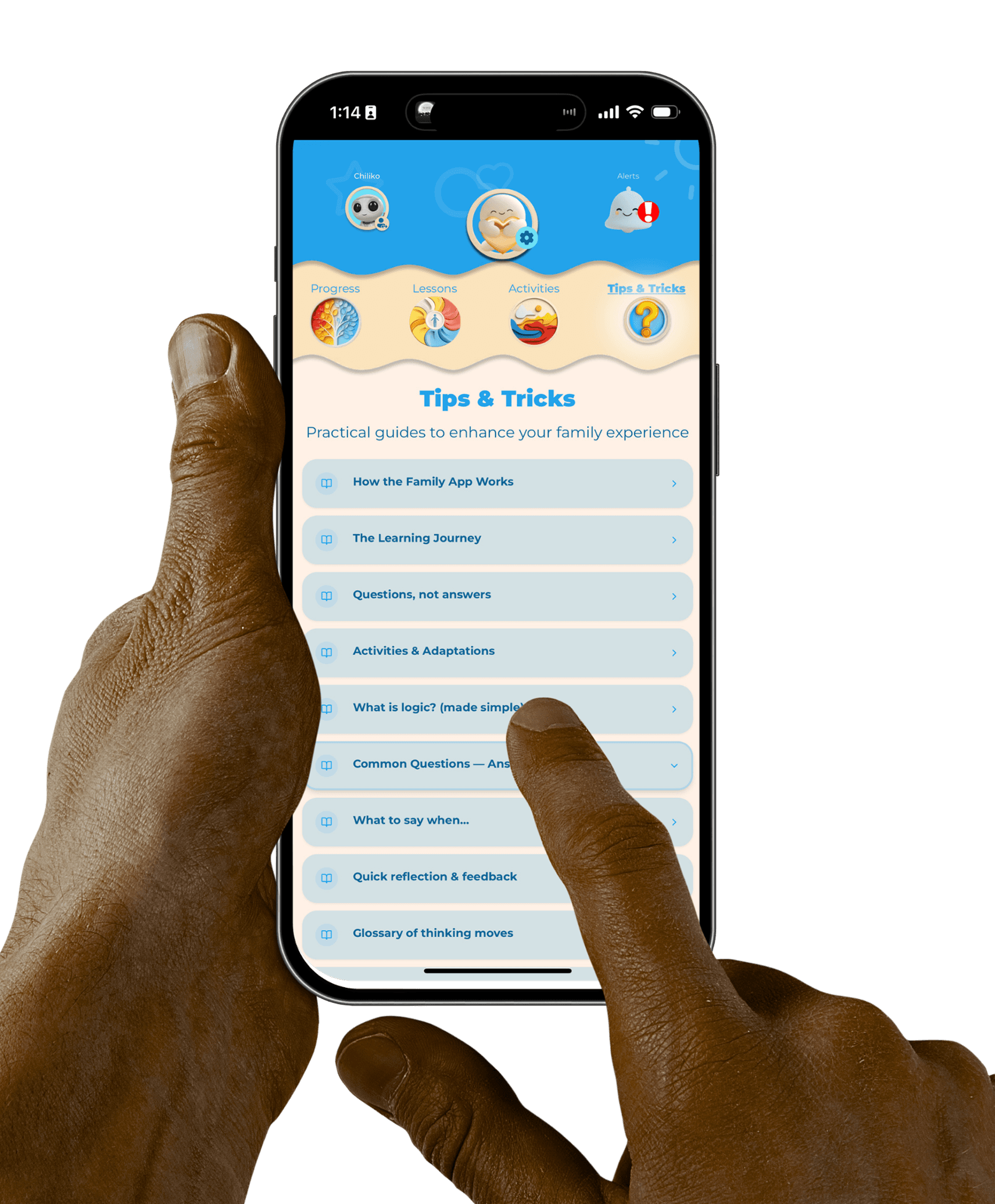 Tips and Tricks phone interface